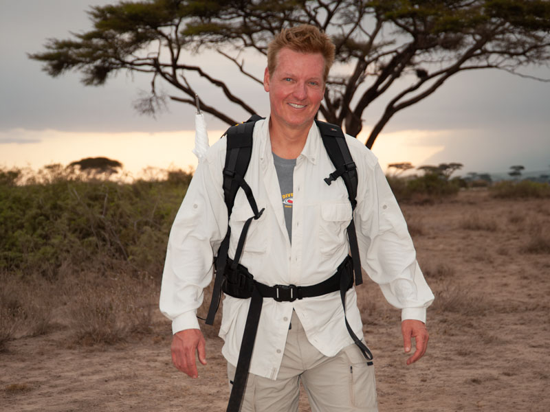 Harry Martin in the Maasai Mara savanna, 2008